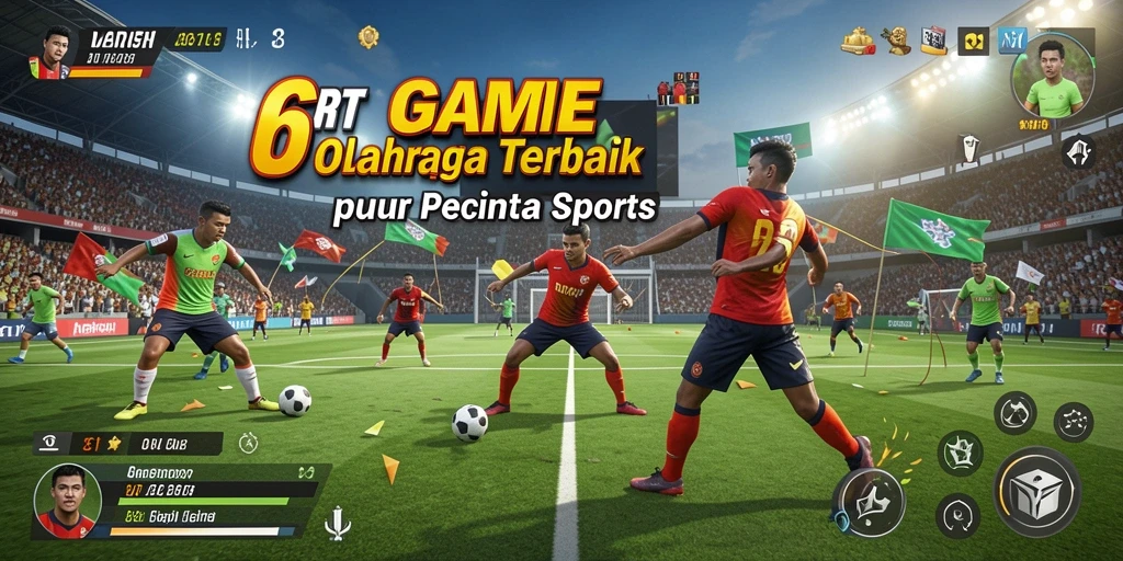 Tampilan gameplay 6RT yang penuh aksi dan interaksi olahraga.