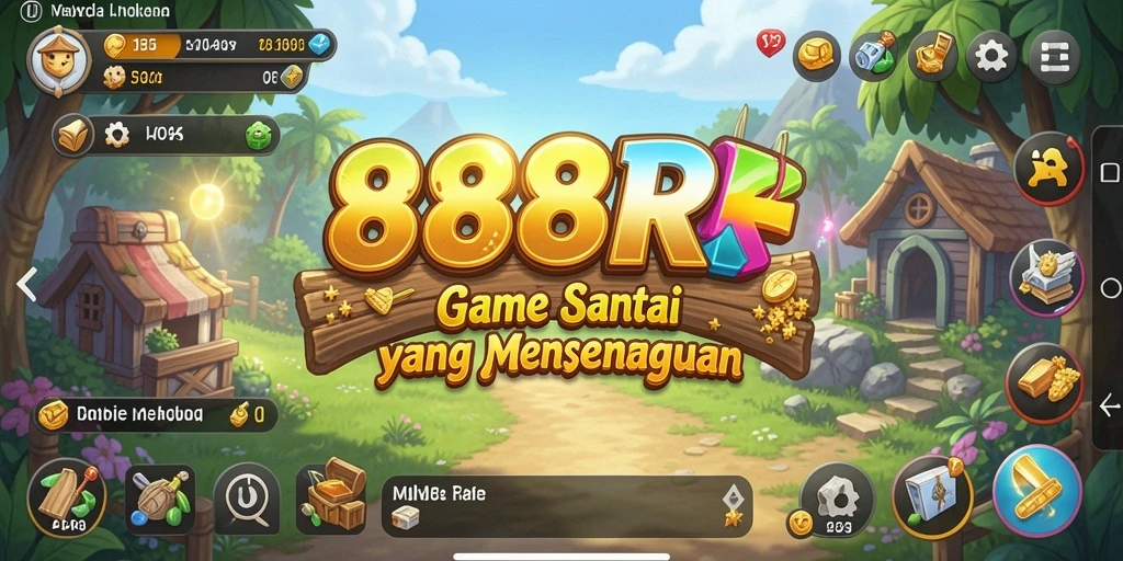 Tangkapan layar menunjukkan gameplay 888R yang cerah dan menarik.