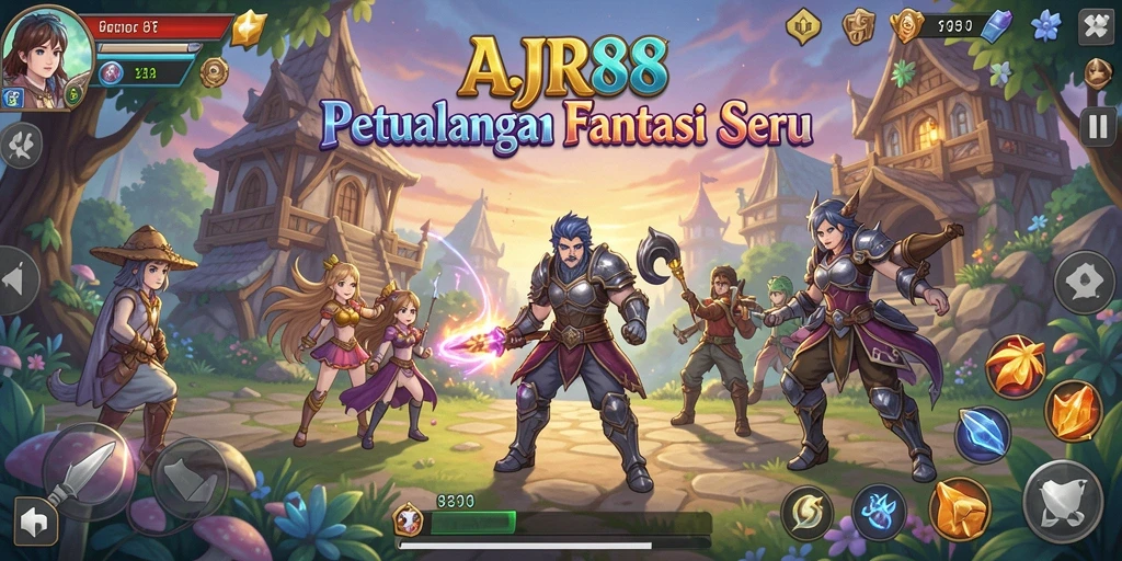 Tampilan gameplay menarik dengan karakter anime yang menawan.