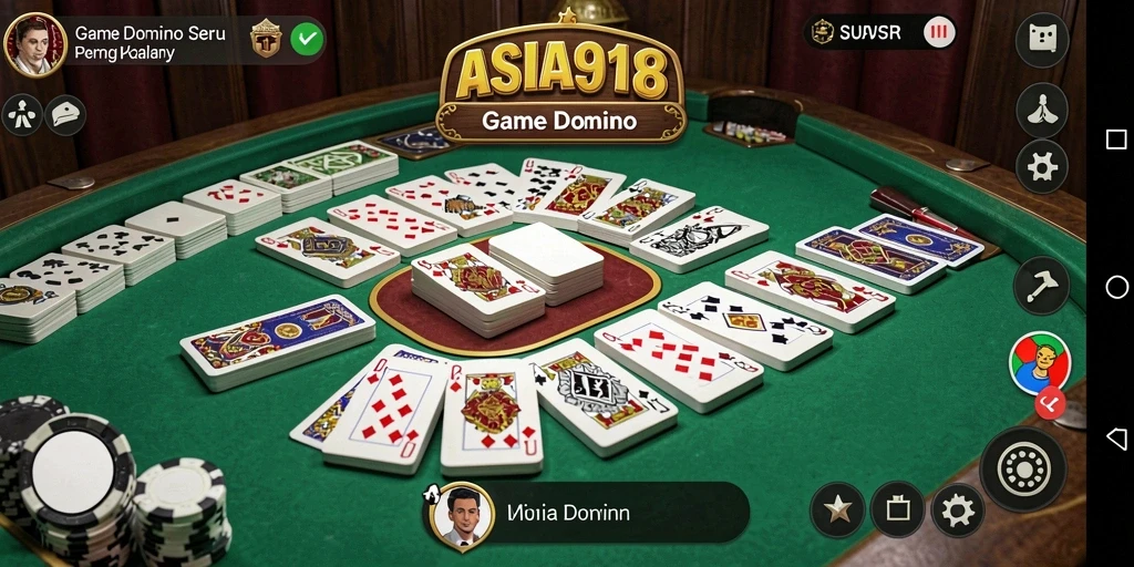 Tangkapan layar ASIA918 menunjukkan aksi seru permainan Domino.