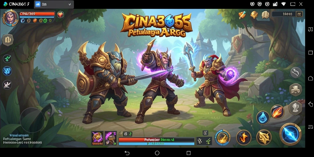 Screenshot utama menampilkan pertarungan seru dalam <strong>CINA365</strong>.
