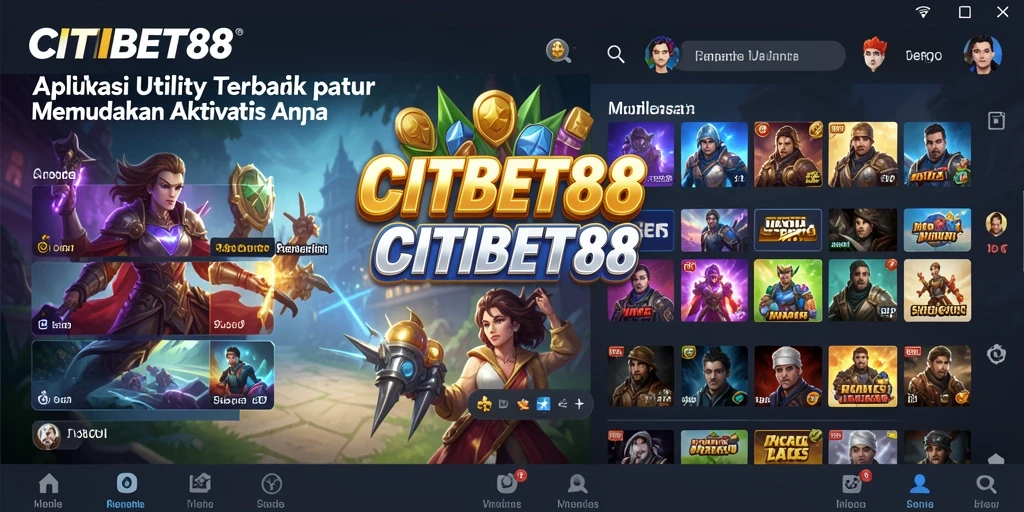 Tampilan antarmuka utama aplikasi Utility CITIBET88 yang memudahkan pengelolaan kegiatan.