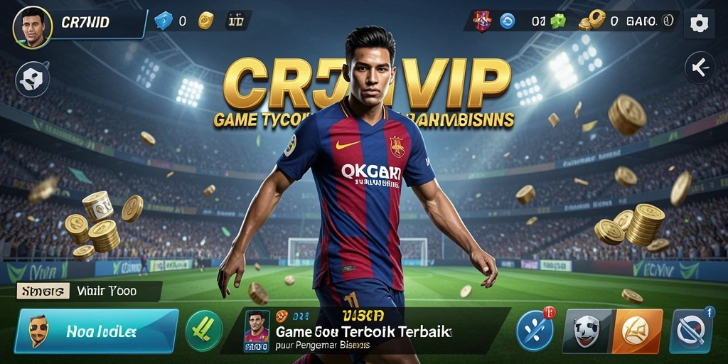 Screenshot utama CR7VIP dengan tampilan gameplay Tycoon yang seru.