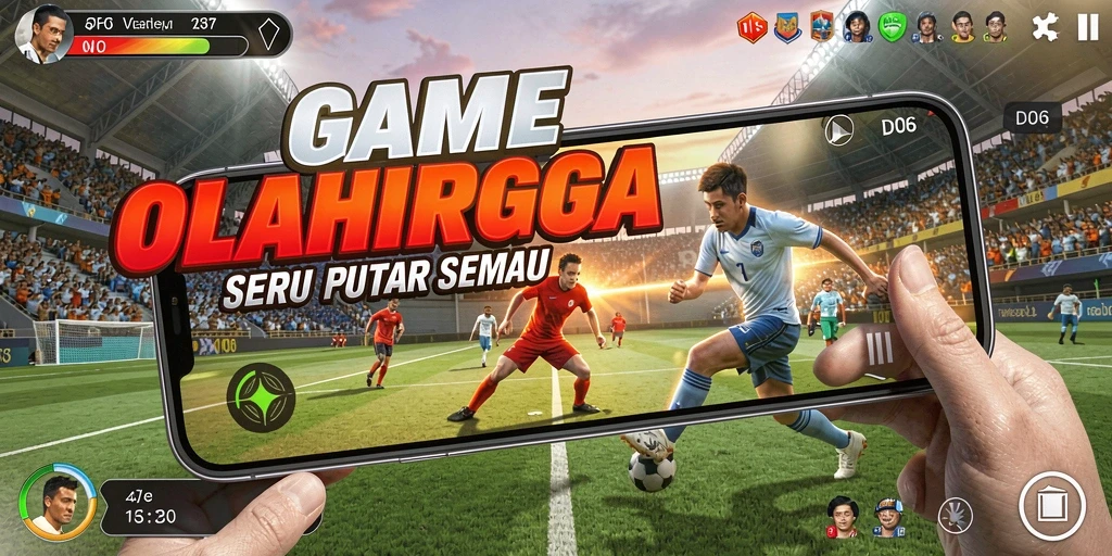 Screenshot D06 menampilkan aksi seru dalam permainan olahraga.