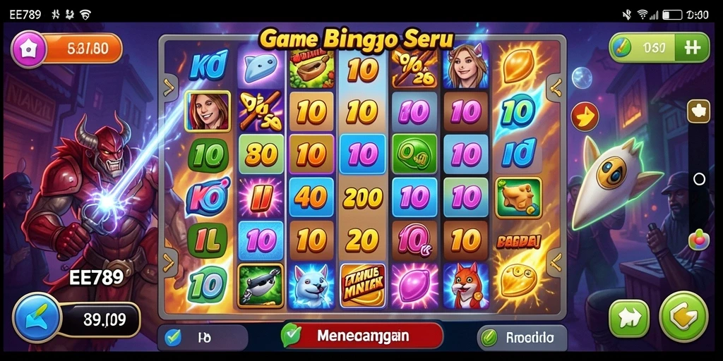 Tampilan gameplay seru saat bermain Bingo di EE789.