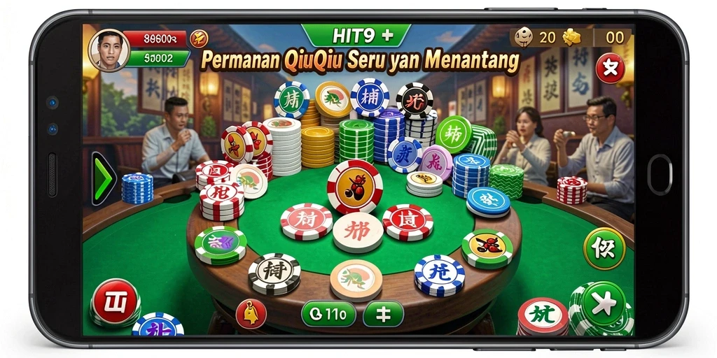 Tampilan gameplay seru dari HIT9 saat bermain QiuQiu.