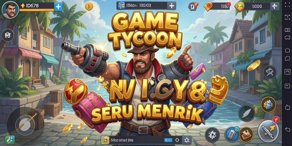 Gameplay Tycoon yang mengasyikkan dan penuh strategi.
