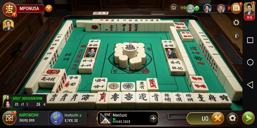 Screenshot gameplay MPONUSA menunjukkan keseruan Mahjong yang mendebarkan.