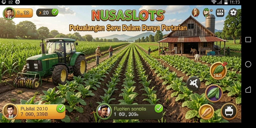 Tampilan menarik gameplay NUSASLOTS dalam dunia pertanian.