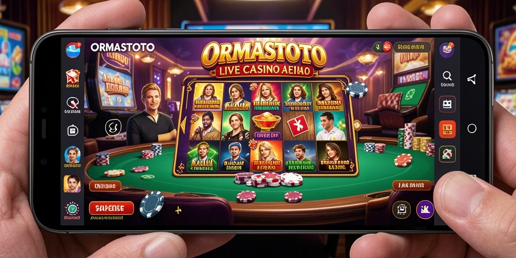 Tampilan gameplay Live Casino yang menarik di ORMASTOTO.