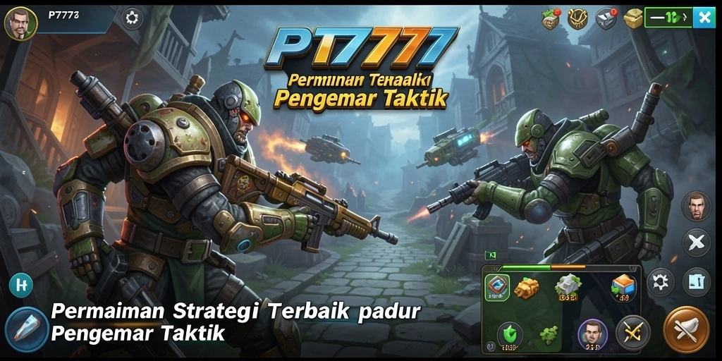 Tampilan gameplay PT777 dengan pertempuran strategis yang mendebarkan.