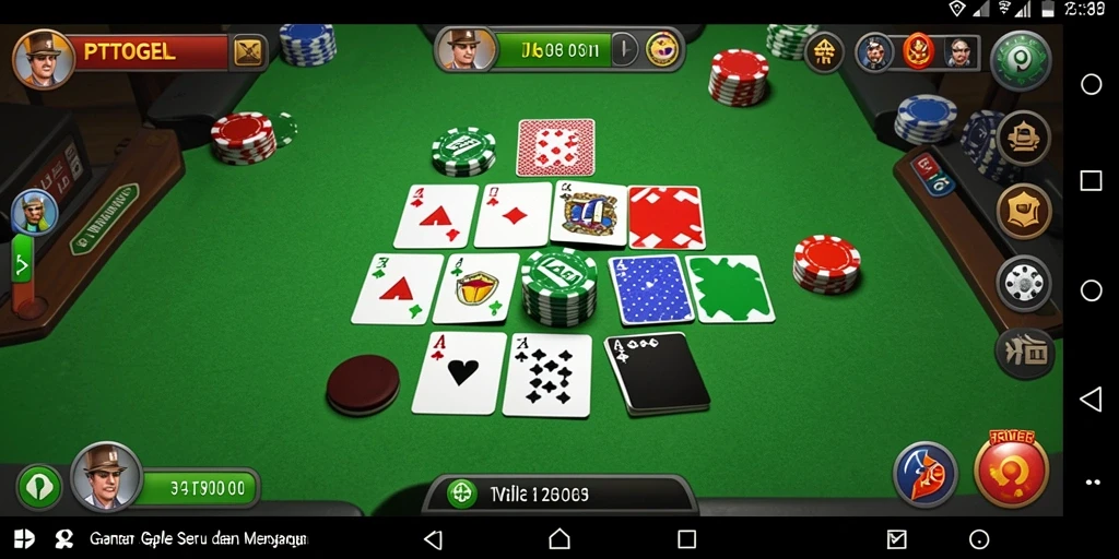 Screenshot gameplay PTTOGEL yang menunjukkan keseruan bermain Gaple.