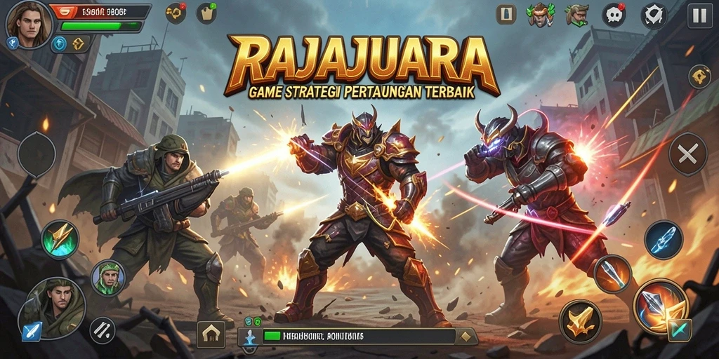 Tampilan gameplay strategis yang mendebarkan di RAJAJUARA.