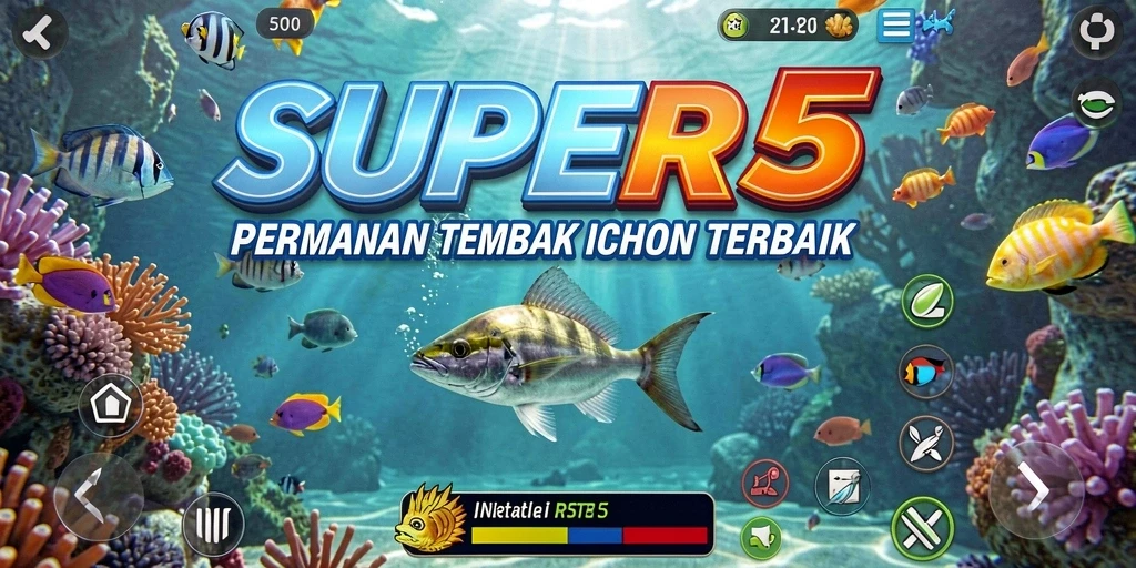 Tangkapan layar menunjukkan gameplay seru dalam Tembak Ikan.