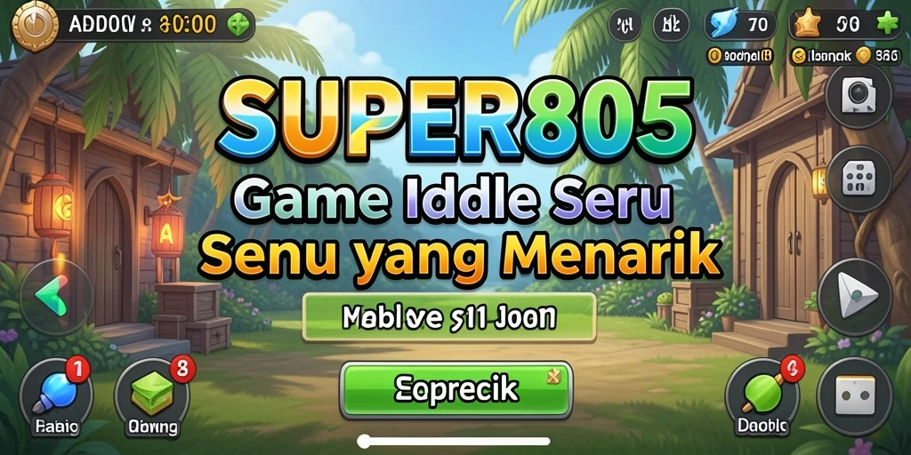 Tampilan gameplay <strong>SUPER805</strong> yang penuh warna dan menarik di layar.