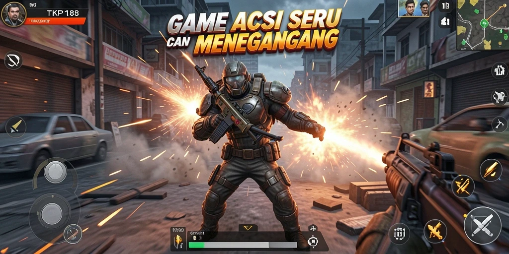 Tampilan gameplay aksi seru TKP188 yang mendebarkan.