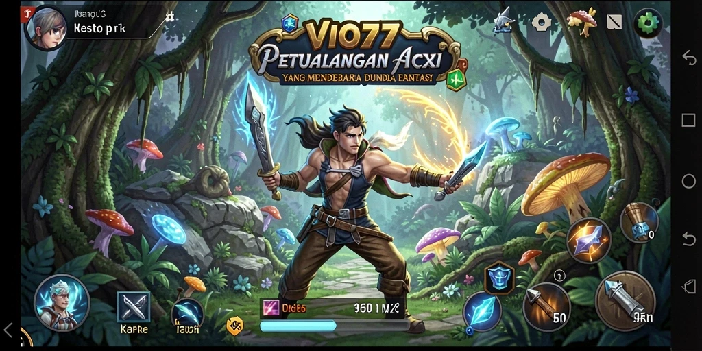 Screenshot gameplay VIO77 menampilkan aksi pertarungan yang intens dan grafis yang luar biasa.