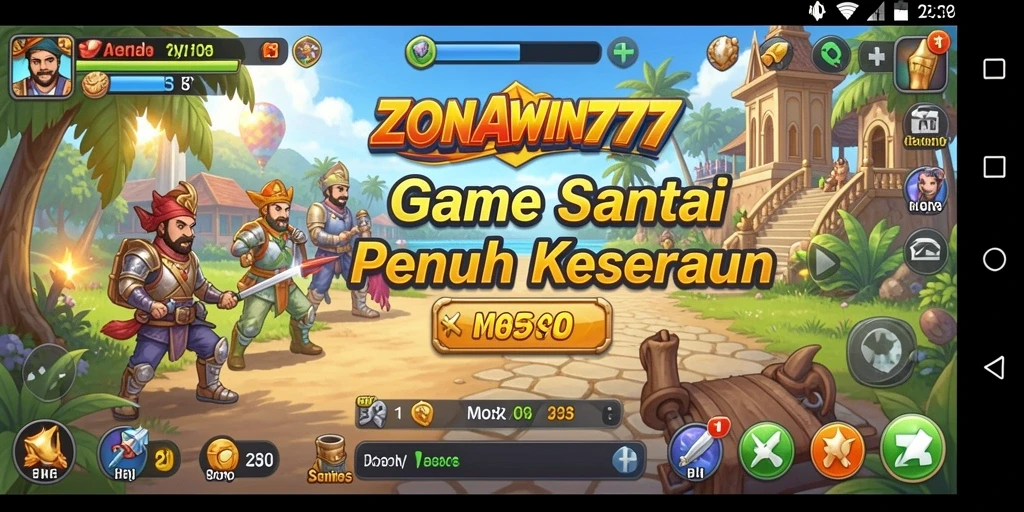 Tampilan gameplay ZONAWIN777 yang penuh warna dan menarik.