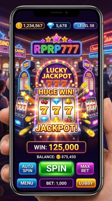 Tampilan utama aplikasi rprp777 yang user-friendly.